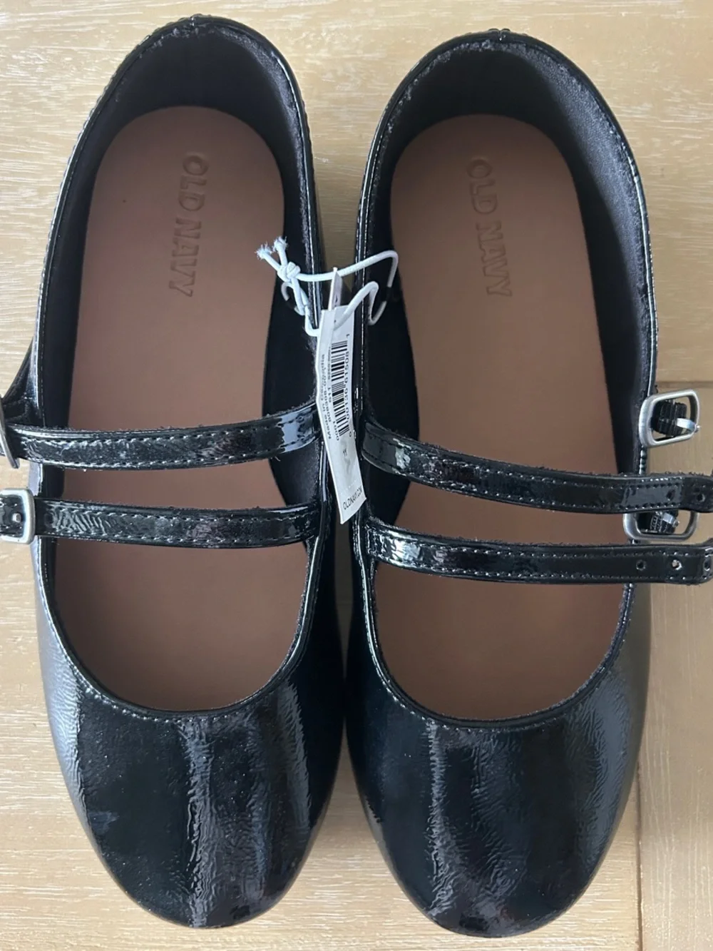 Old Navy Black Patent Double-Strap Girls Mary Jane Shoes